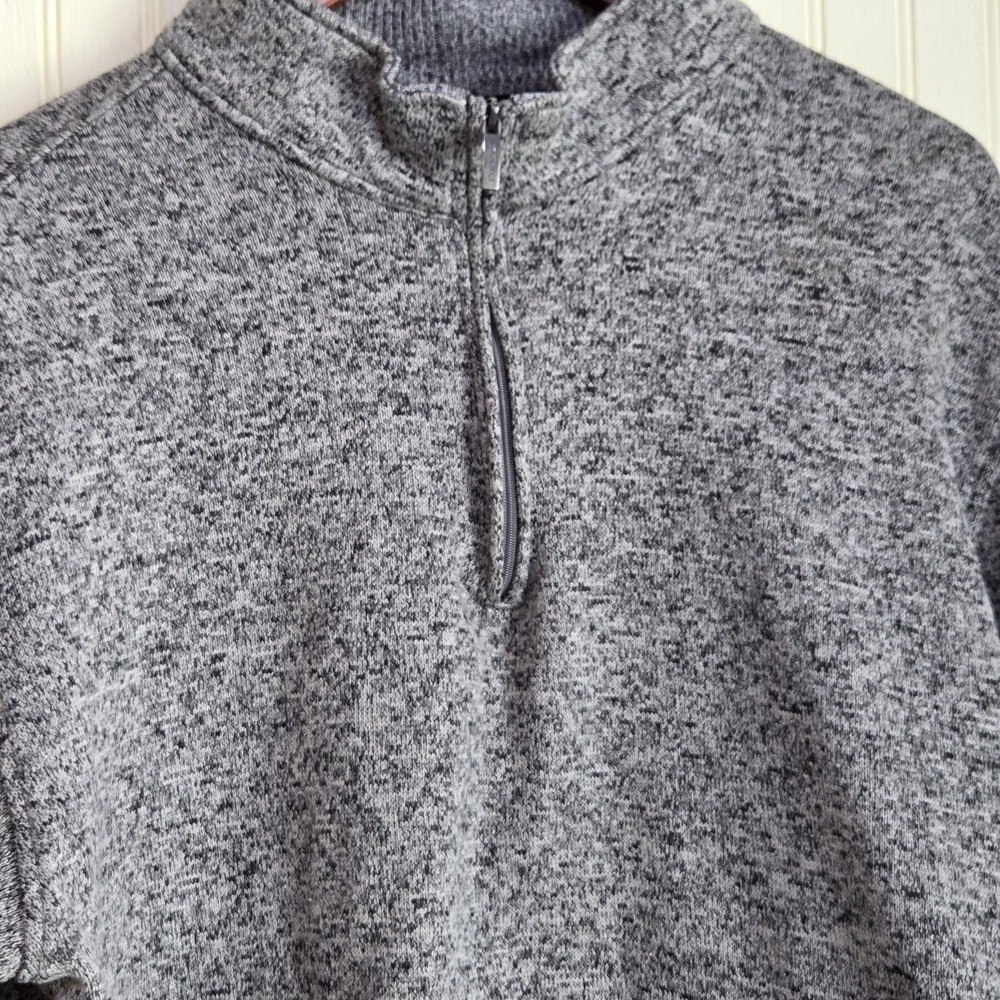 Architect Sweater Mens XL Gray Quarter Zip Mock Neck Knit Pullover Casual